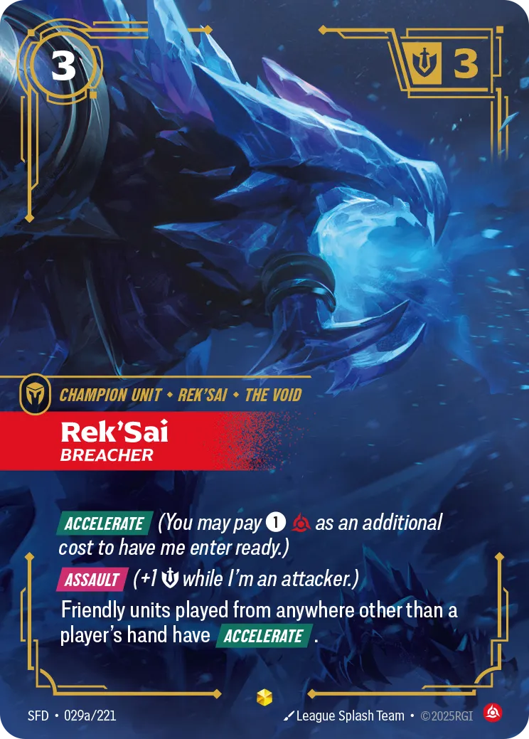 Rek'Sai - Breacher (Alternate Art) — Spiritforged — Riftbound