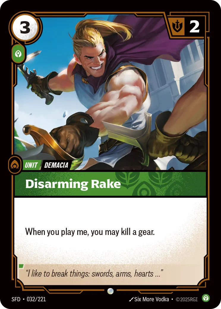 Disarming Rake — Spiritforged — Riftbound