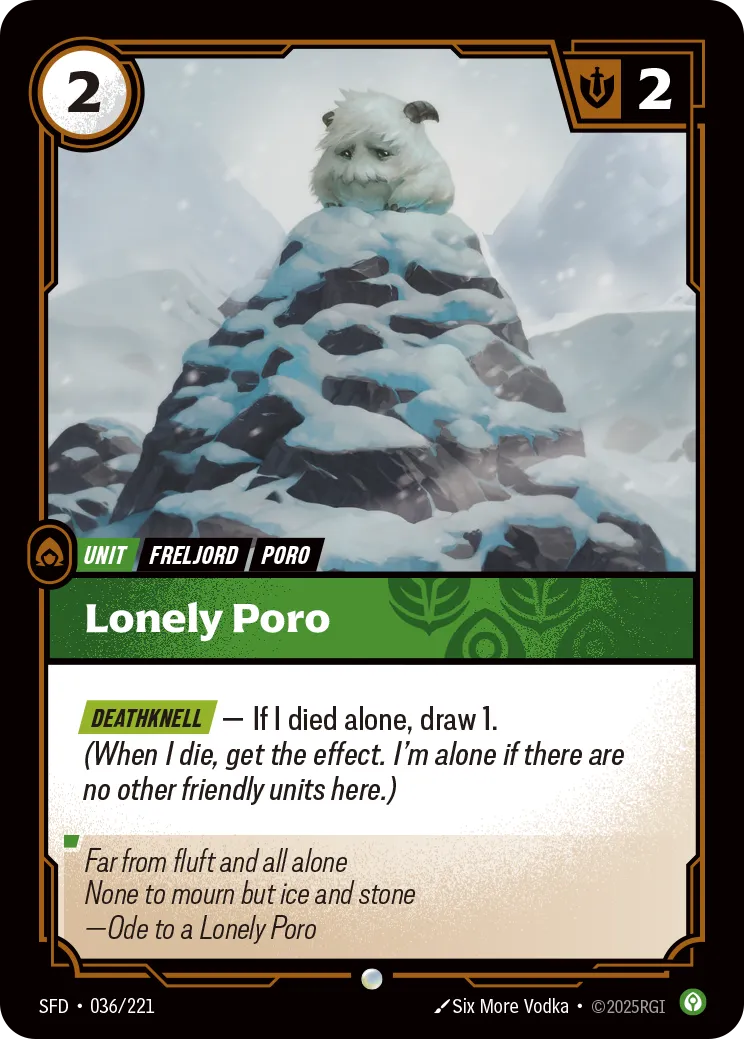 Lonely Poro — Spiritforged — Riftbound