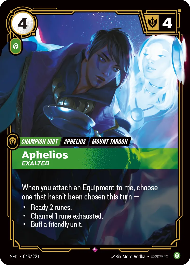Aphelios - Exalted — Spiritforged — Riftbound