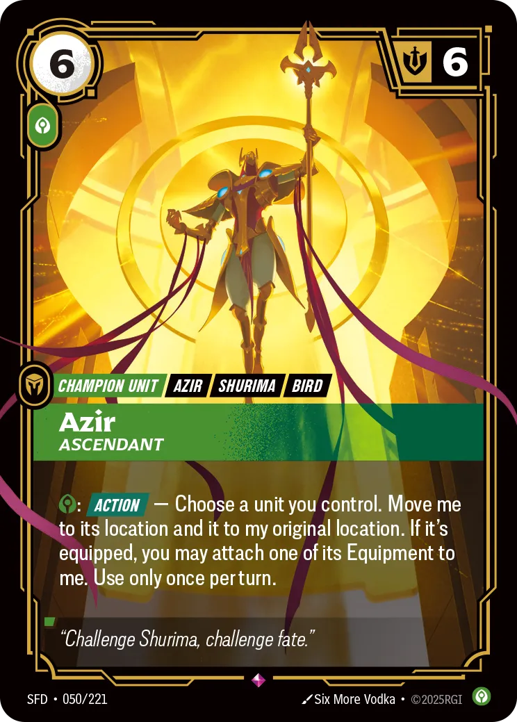 Azir - Ascendant — Spiritforged — Riftbound