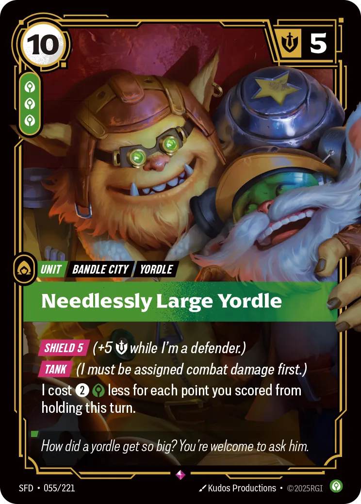 Needlessly Large Yordle — Spiritforged — Riftbound