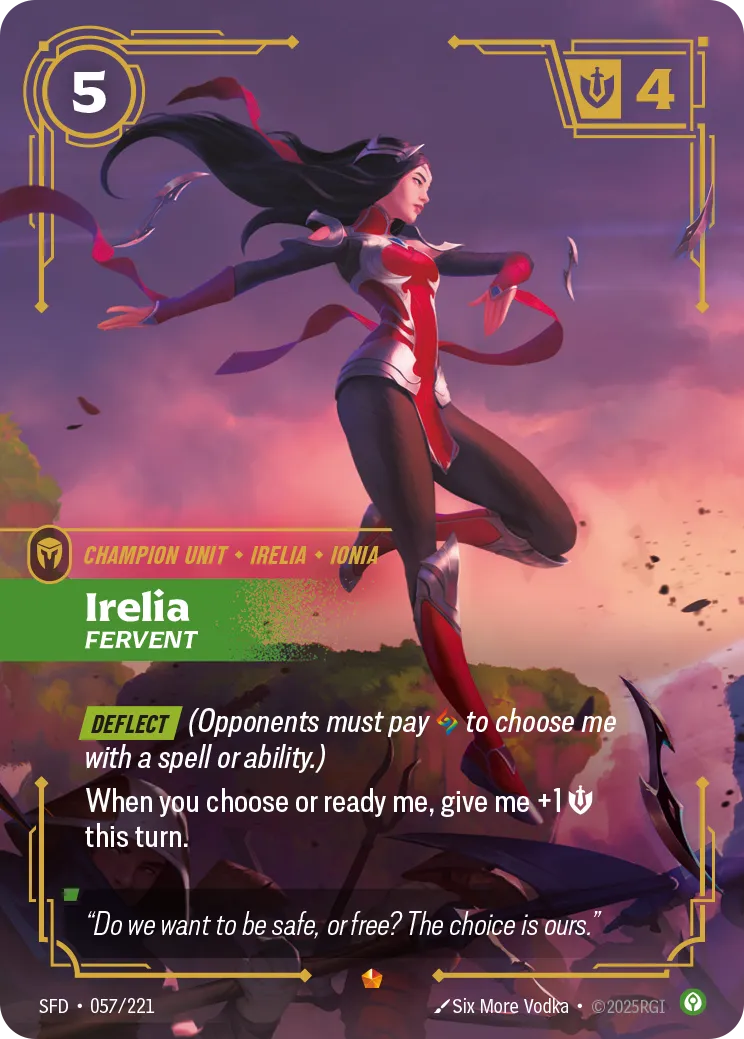 Irelia - Fervent — Spiritforged — Riftbound