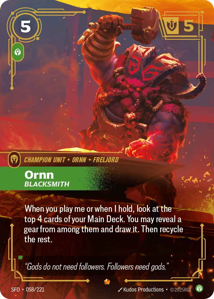 Ornn - Blacksmith — Spiritforged — Riftbound: League of Legends TCG