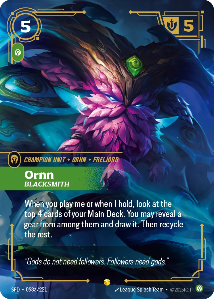 Ornn - Blacksmith (Alternate Art) — Spiritforged — Riftbound: League of Legends TCG