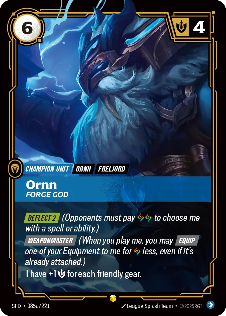 Ornn - Forge God (Alternate Art) — Spiritforged — Riftbound