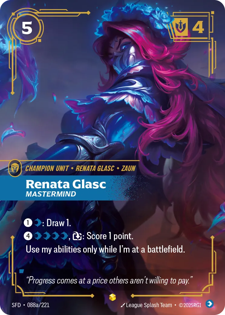 Renata Glasc - Mastermind (Alternate Art) — Spiritforged — Riftbound: League of Legends TCG