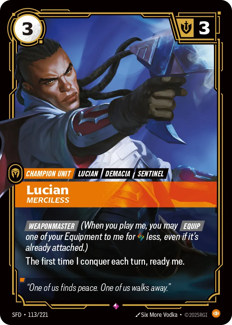 Lucian - Merciless — Spiritforged — Riftbound