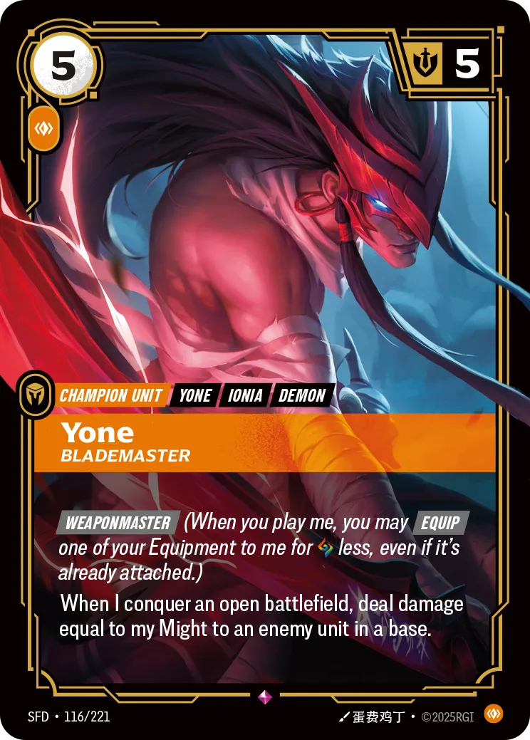 Yone - Blademaster — Spiritforged — Riftbound