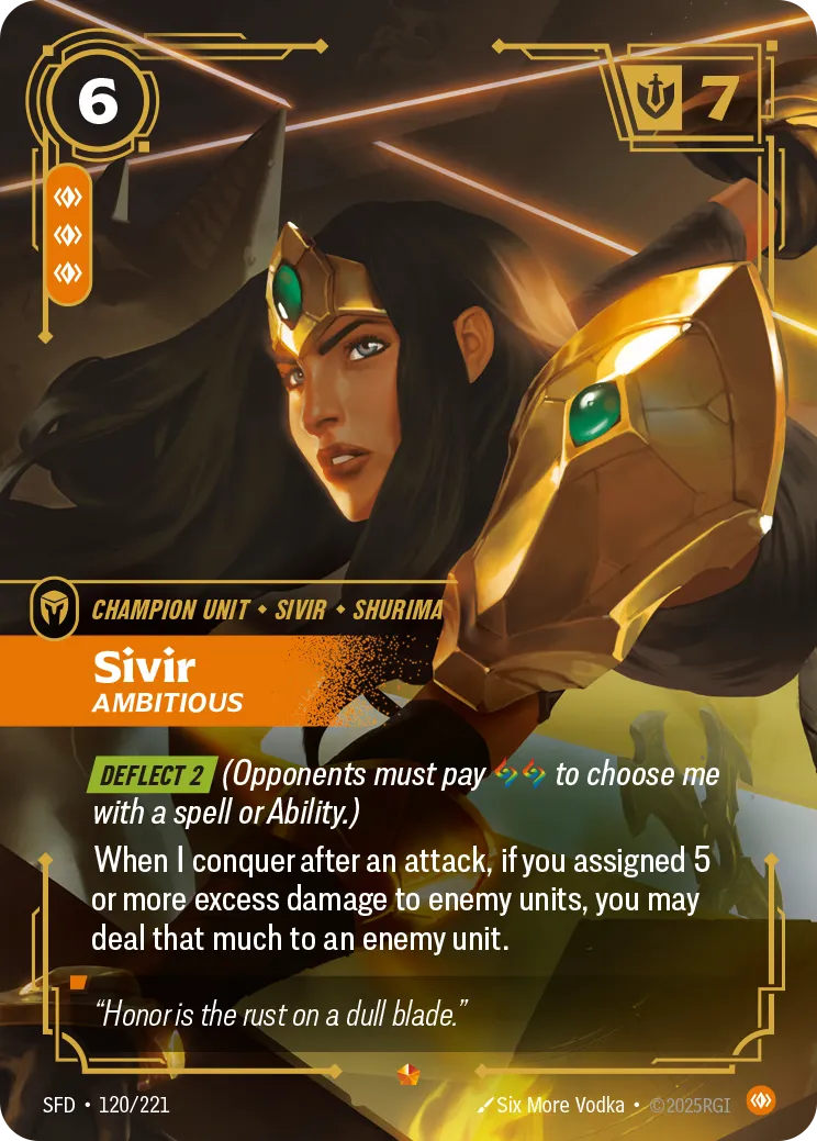 Sivir - Ambitious — Spiritforged — Riftbound