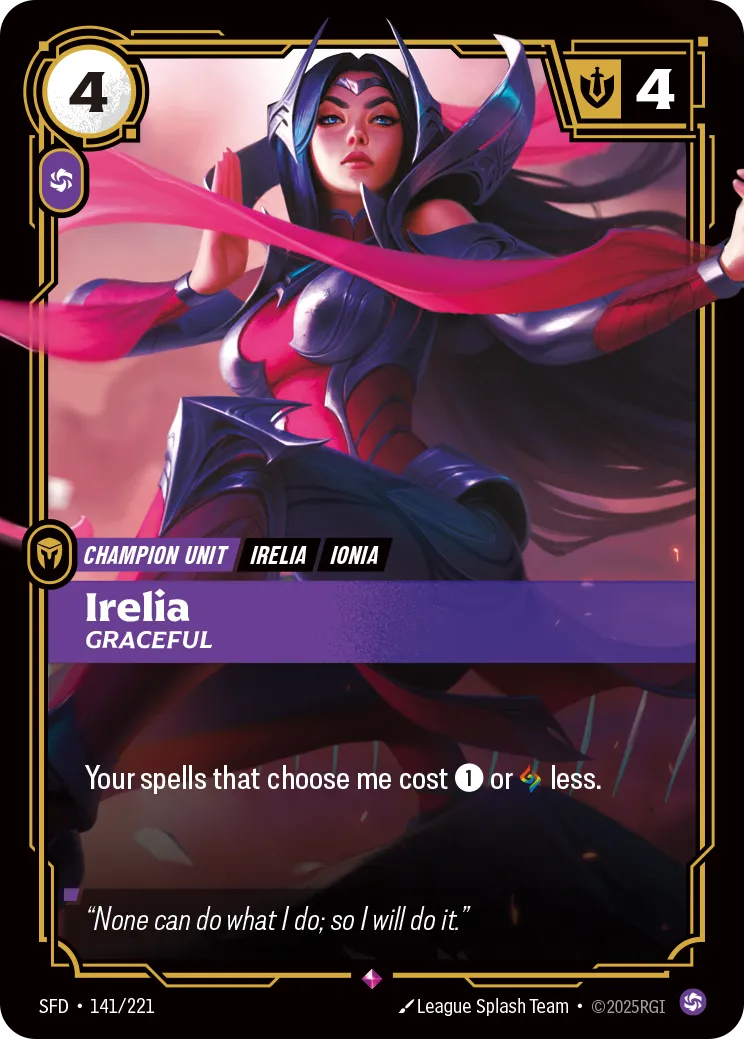 Irelia - Graceful — Spiritforged — Riftbound
