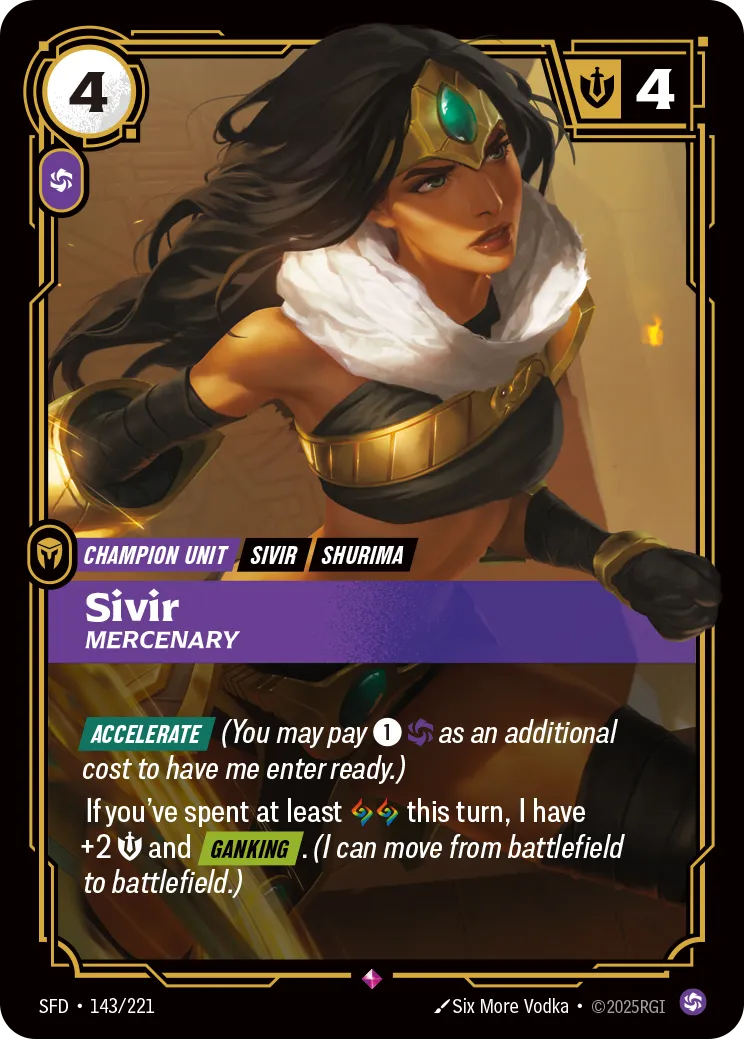 Sivir - Mercenary — Spiritforged — Riftbound
