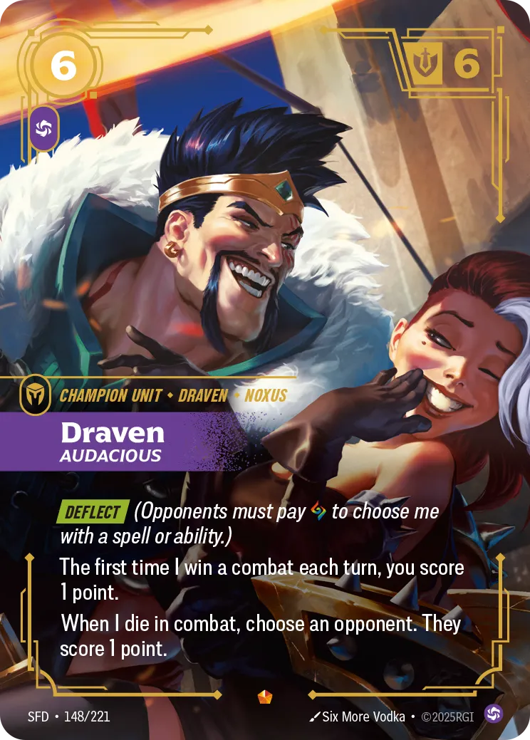 Draven - Audacious — Spiritforged — Riftbound
