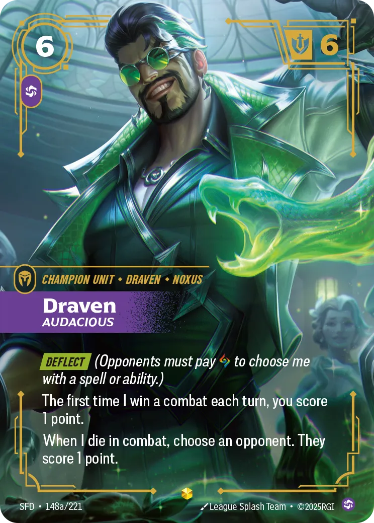 Draven - Audacious (Alternate Art) — Spiritforged — Riftbound