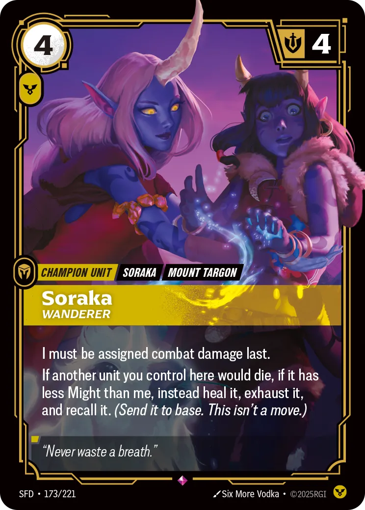 Soraka - Wanderer — Spiritforged — Riftbound