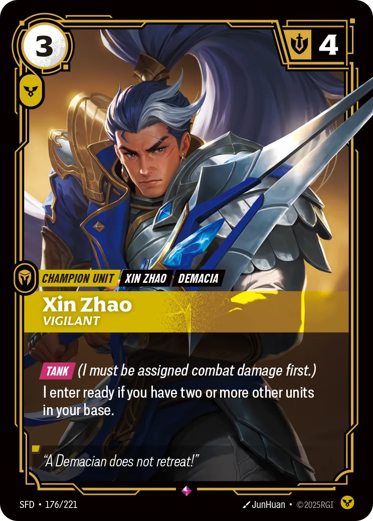 Xin Zhao - Vigilant — Spiritforged — Riftbound