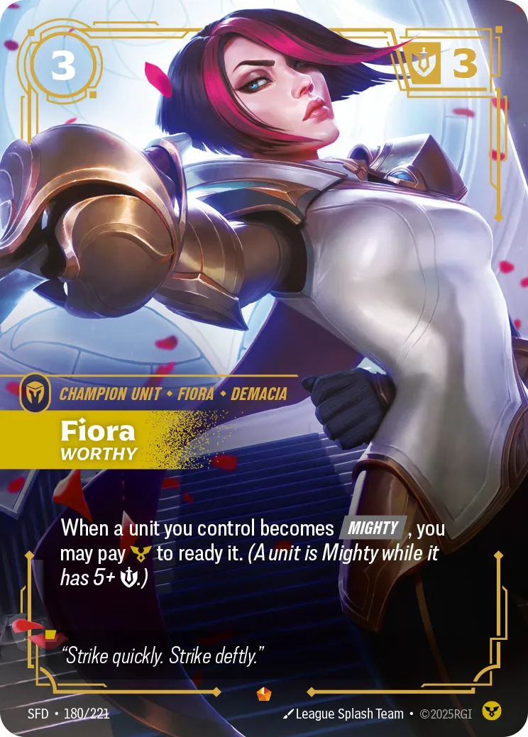 Fiora - Worthy — Spiritforged — Riftbound