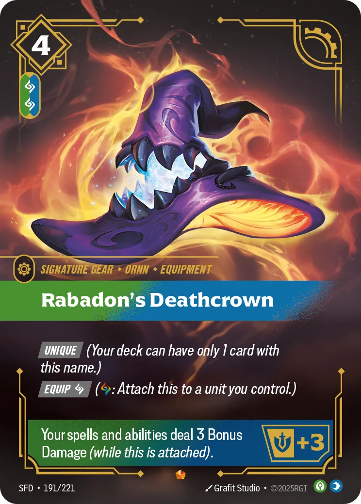 Rabadon's Deathcrown from Spiritforged - Riftbound: League of Legends TCG
