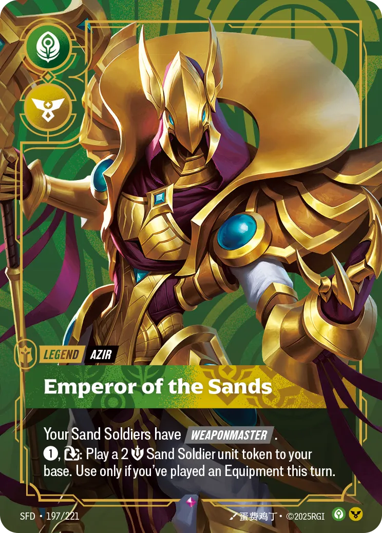 Azir - Emperor of the Sands — Spiritforged — Riftbound