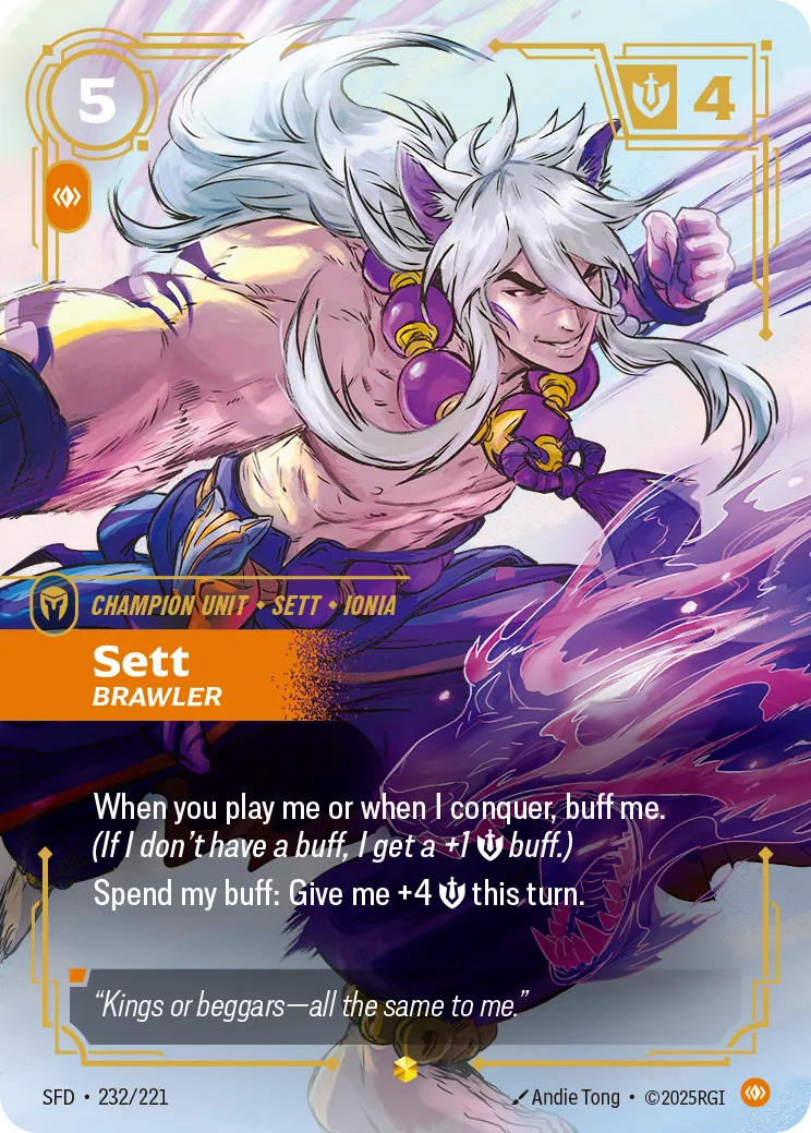Sett - Brawler — Spiritforged — Riftbound: League of Legends TCG