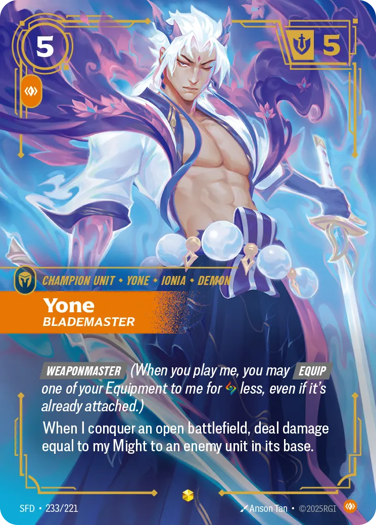 Yone - Blademaster — Spiritforged — Riftbound