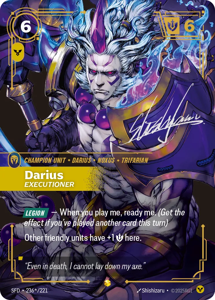 Darius - Executioner (Signed) — Spiritforged — Riftbound