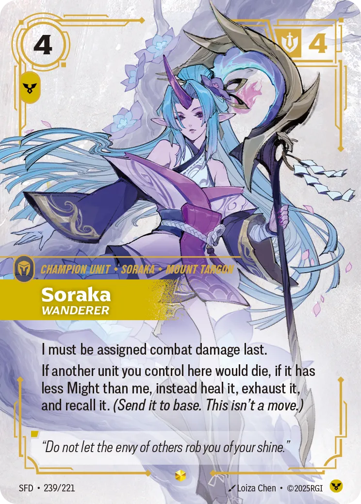 Soraka - Wanderer — Spiritforged — Riftbound