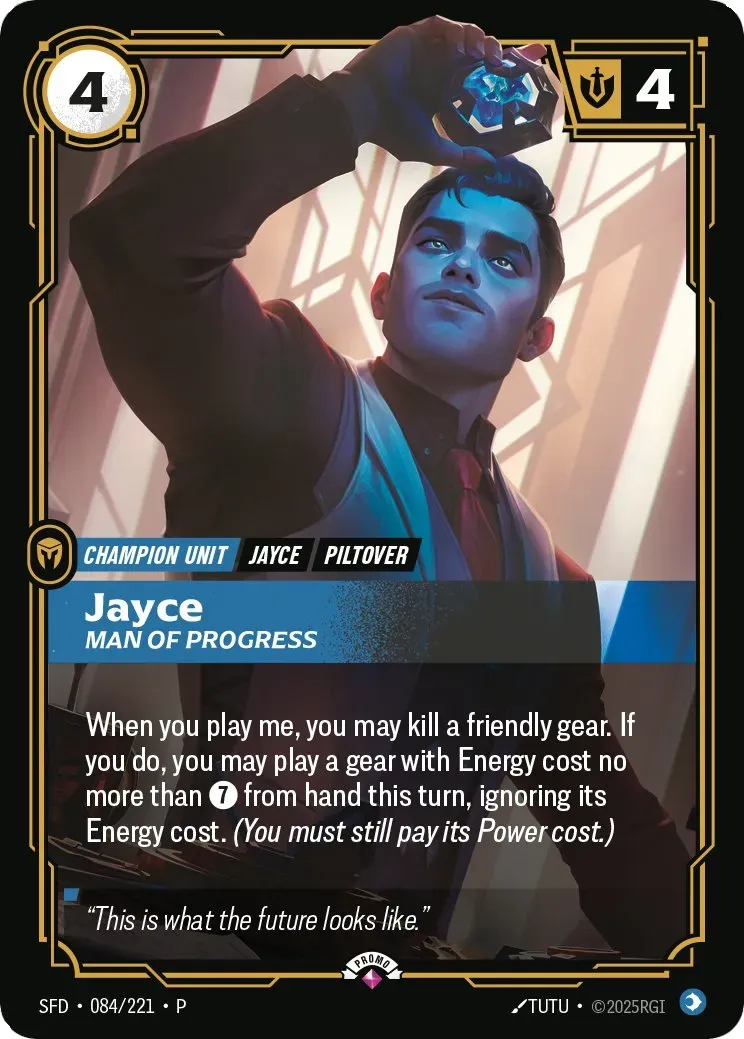 Jayce - Man of Progress — Spiritforged - Promo Cards — Riftbound: League of Legends TCG