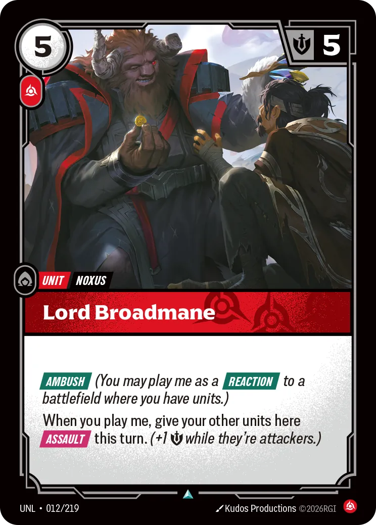 Lord Broadmane — Unleashed — Riftbound