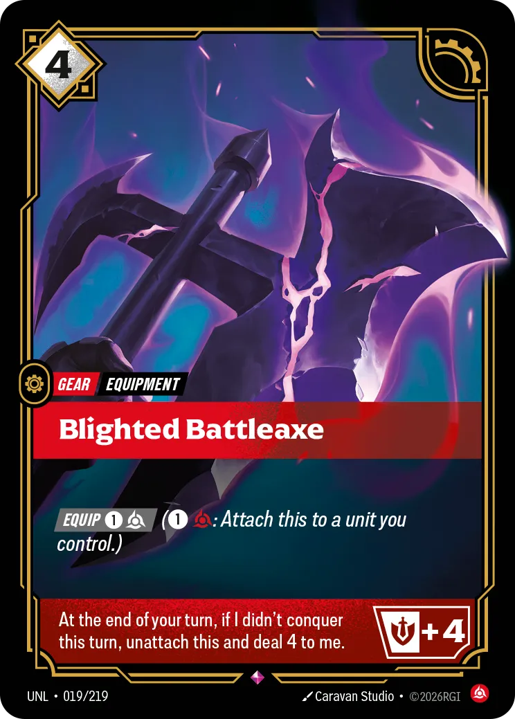 Blighted Battleaxe — Unleashed — Riftbound