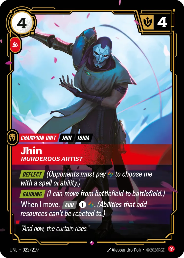 Jhin - Murderous Artist — Unleashed — Riftbound