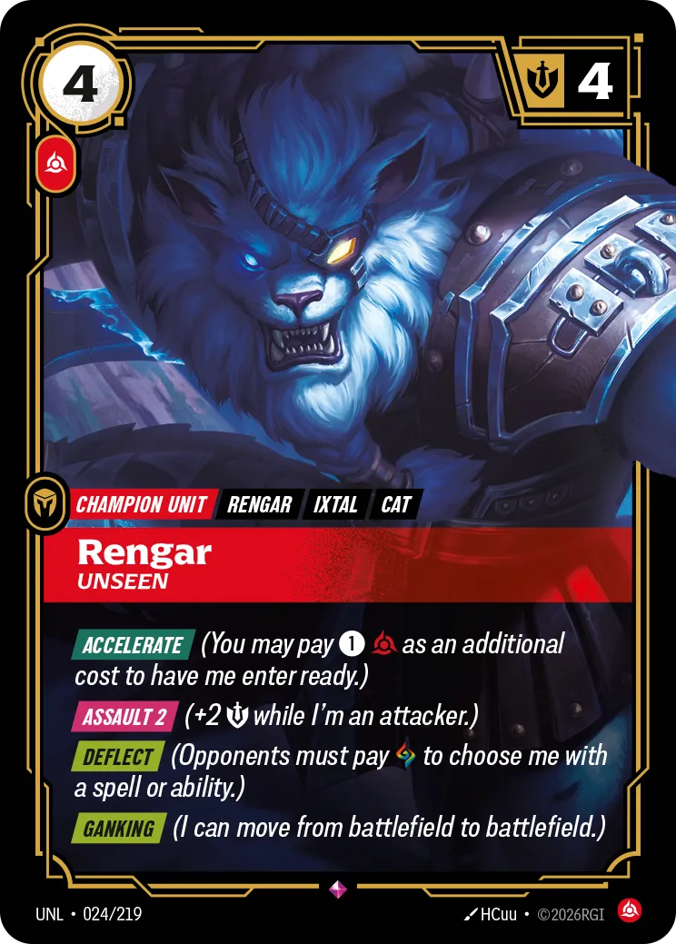 Rengar - Unseen — Unleashed — Riftbound