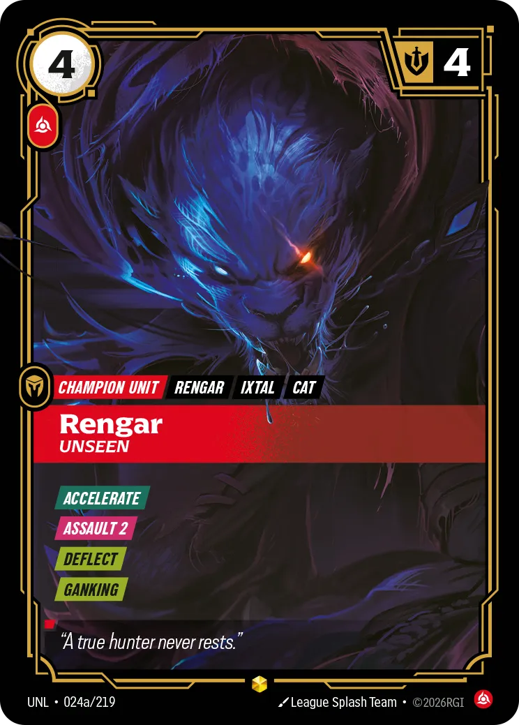 Rengar - Unseen (Alternate Art) — Unleashed — Riftbound