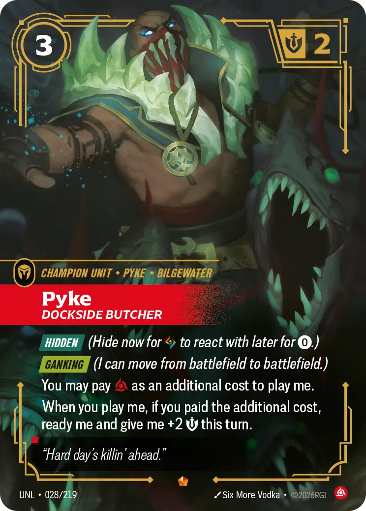 Pyke - Dockside Butcher — Unleashed — Riftbound