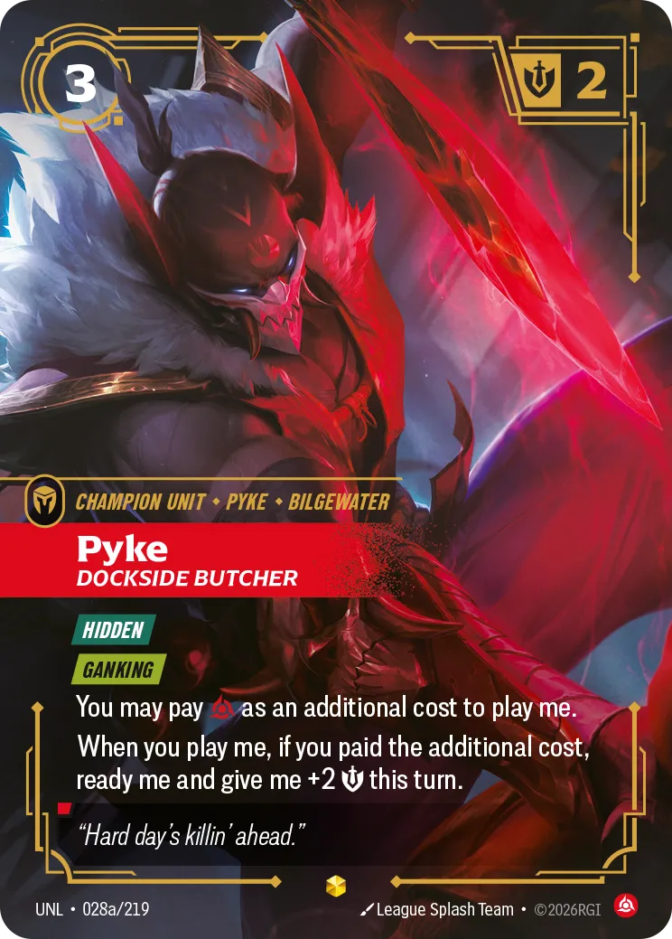Pyke - Dockside Butcher (Alternate Art) — Unleashed — Riftbound