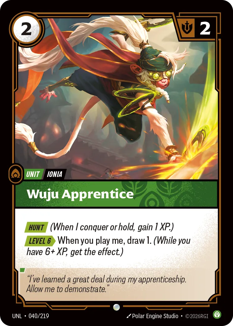 Wuju Apprentice — Unleashed — Riftbound