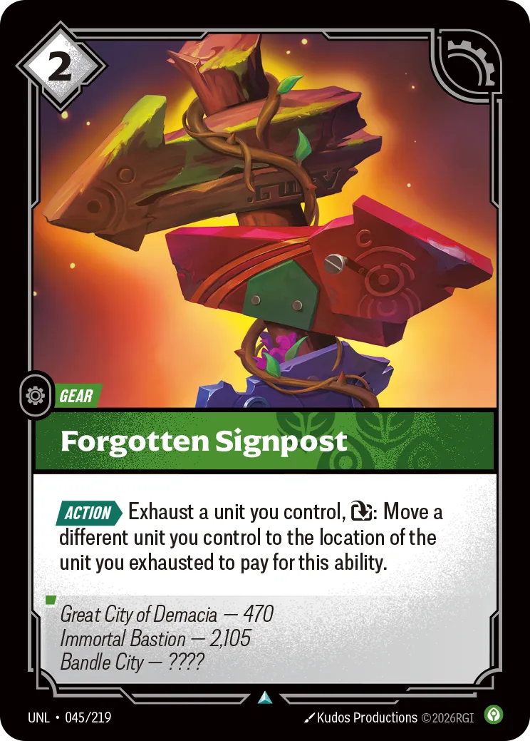 Forgotten Signpost — Unleashed — Riftbound