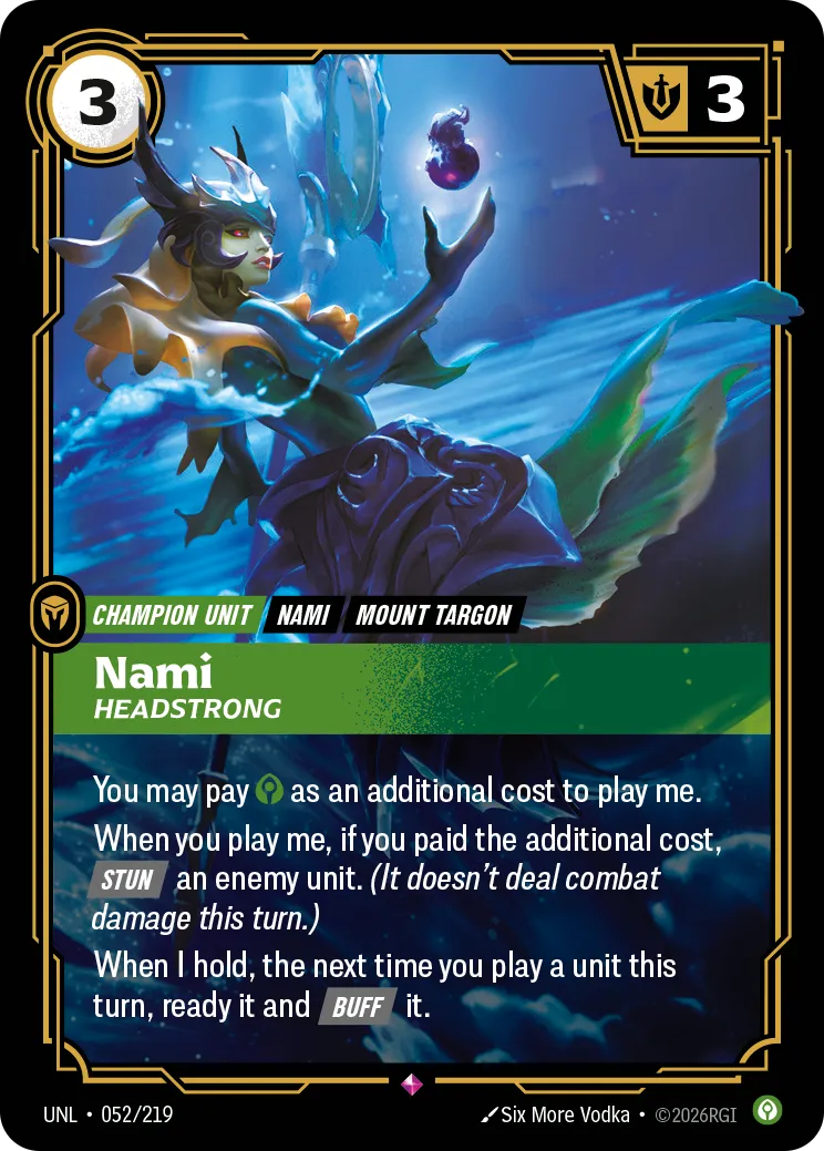 Nami - Headstrong — Unleashed — Riftbound