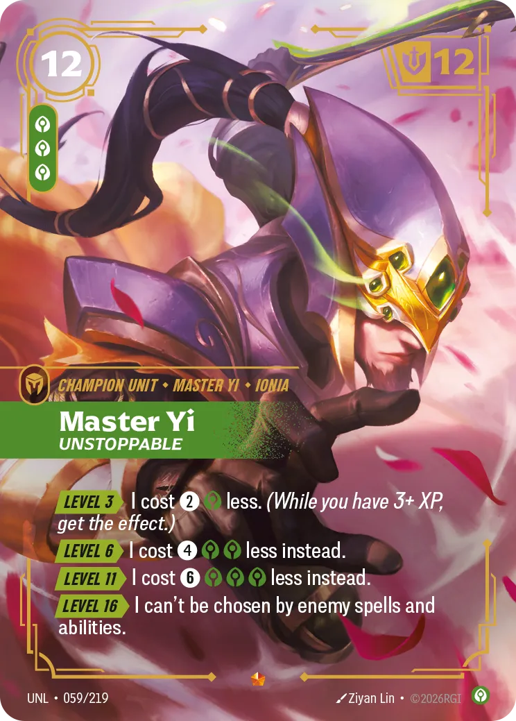 Master Yi - Unstoppable from Unleashed - Riftbound: League of Legends TCG