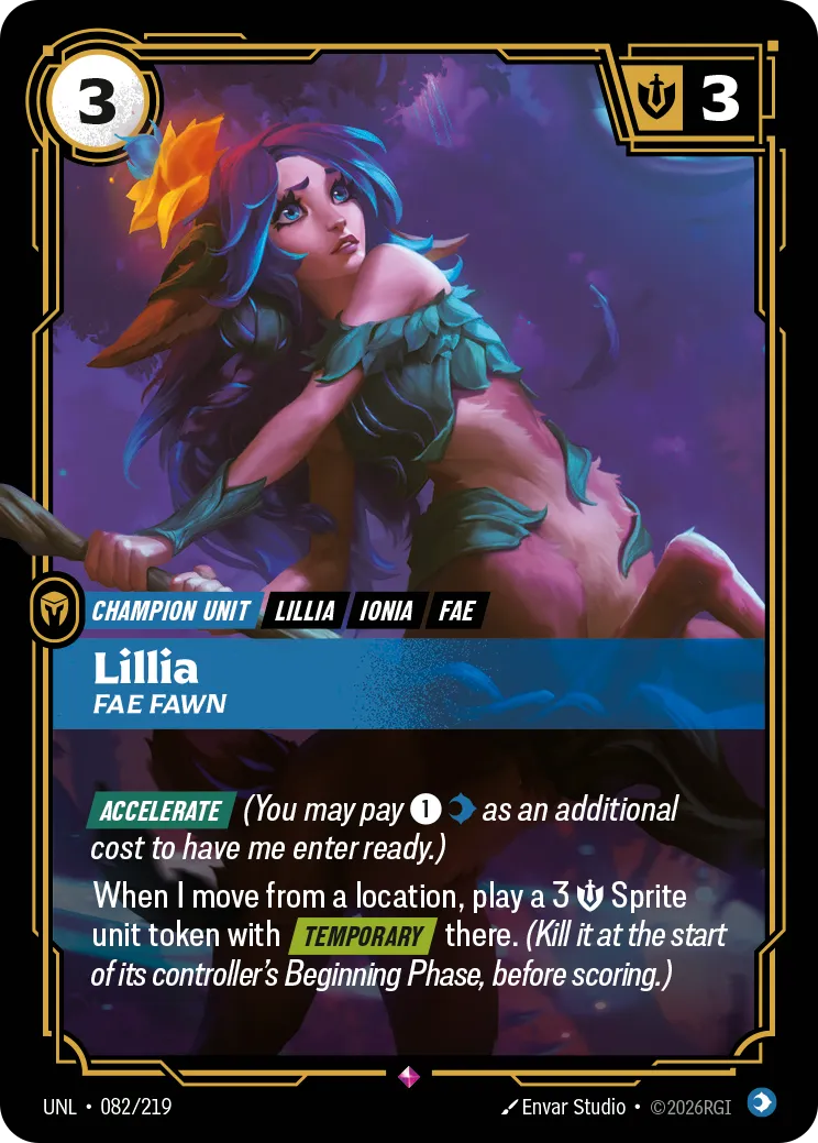 Lillia - Fae Fawn — Unleashed — Riftbound