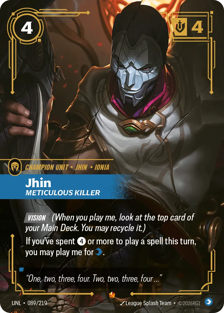 Jhin - Meticulous Killer — Unleashed — Riftbound
