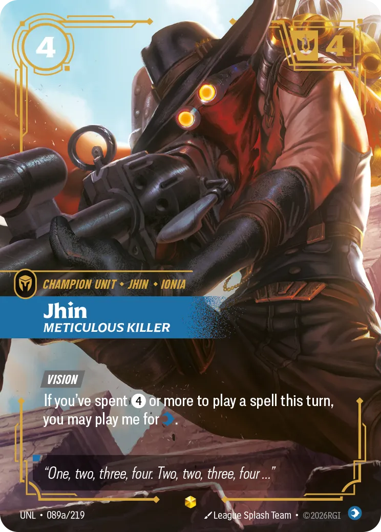 Jhin - Meticulous Killer (Alternate Art) — Unleashed — Riftbound
