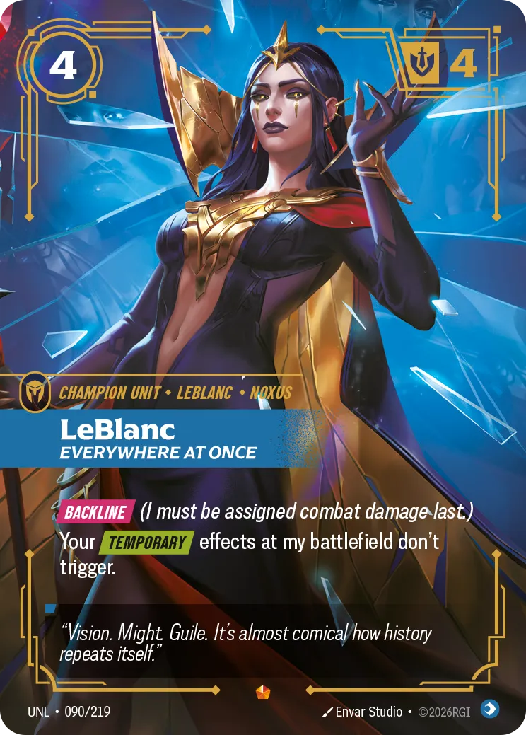 LeBlanc - Everywhere At Once — Unleashed — Riftbound: League of Legends TCG