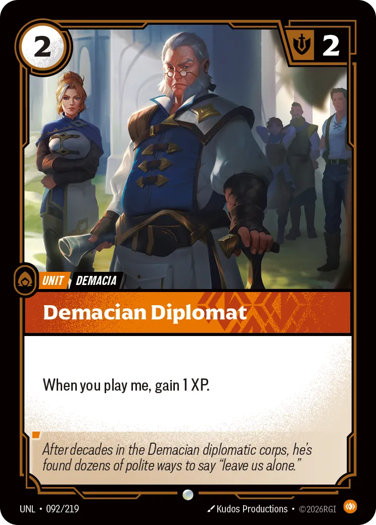 Demacian Diplomat — Unleashed — Riftbound