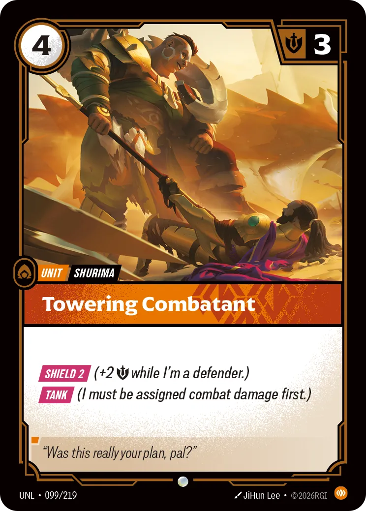 Towering Combatant — Unleashed — Riftbound