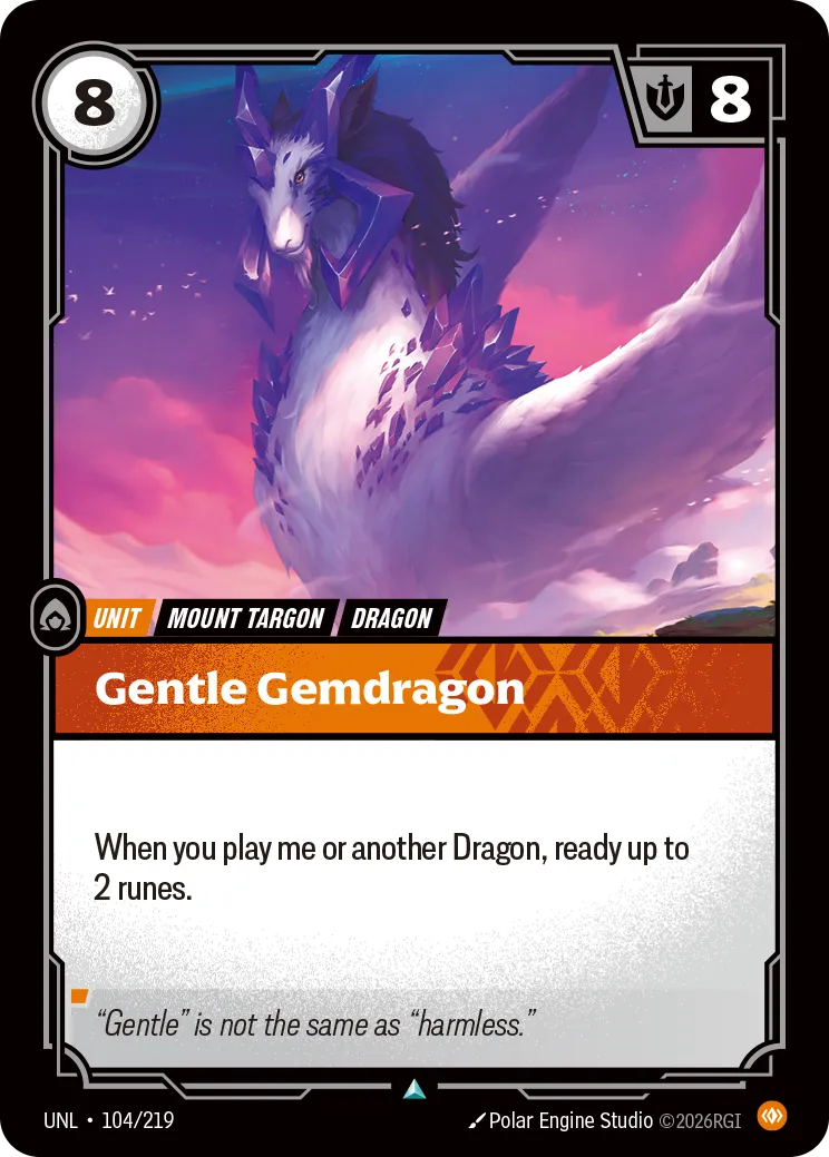 Gentle Gemdragon — Unleashed — Riftbound