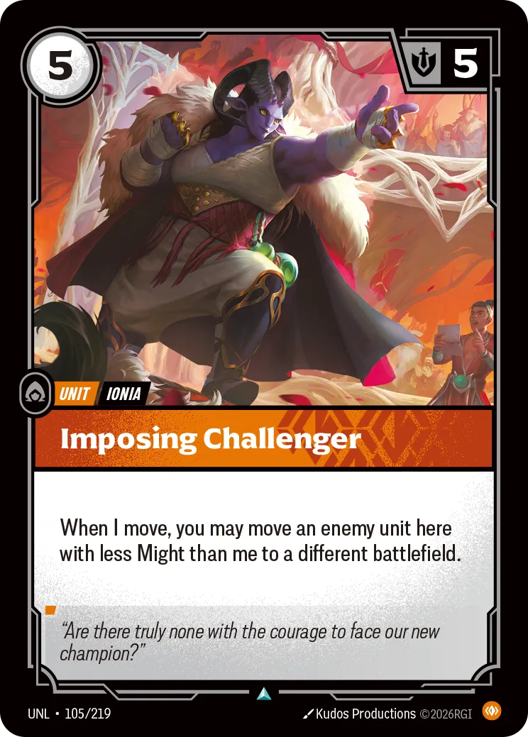 Imposing Challenger — Unleashed — Riftbound