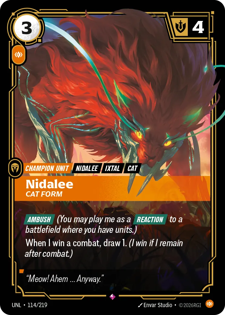 Nidalee - Cat Form — Unleashed — Riftbound