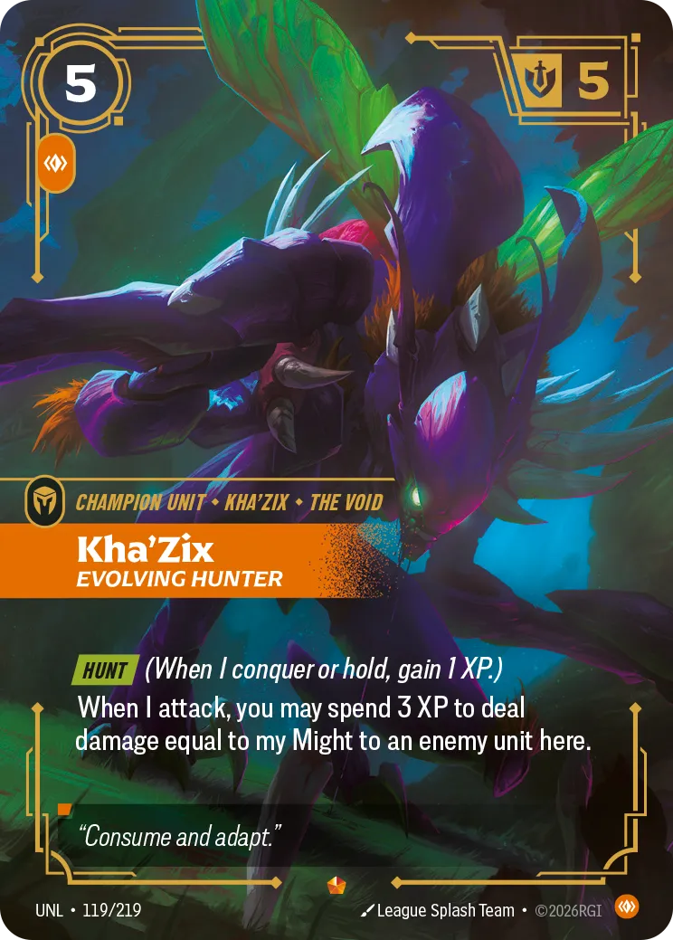 Kha'Zix - Evolving Hunter — Unleashed — Riftbound