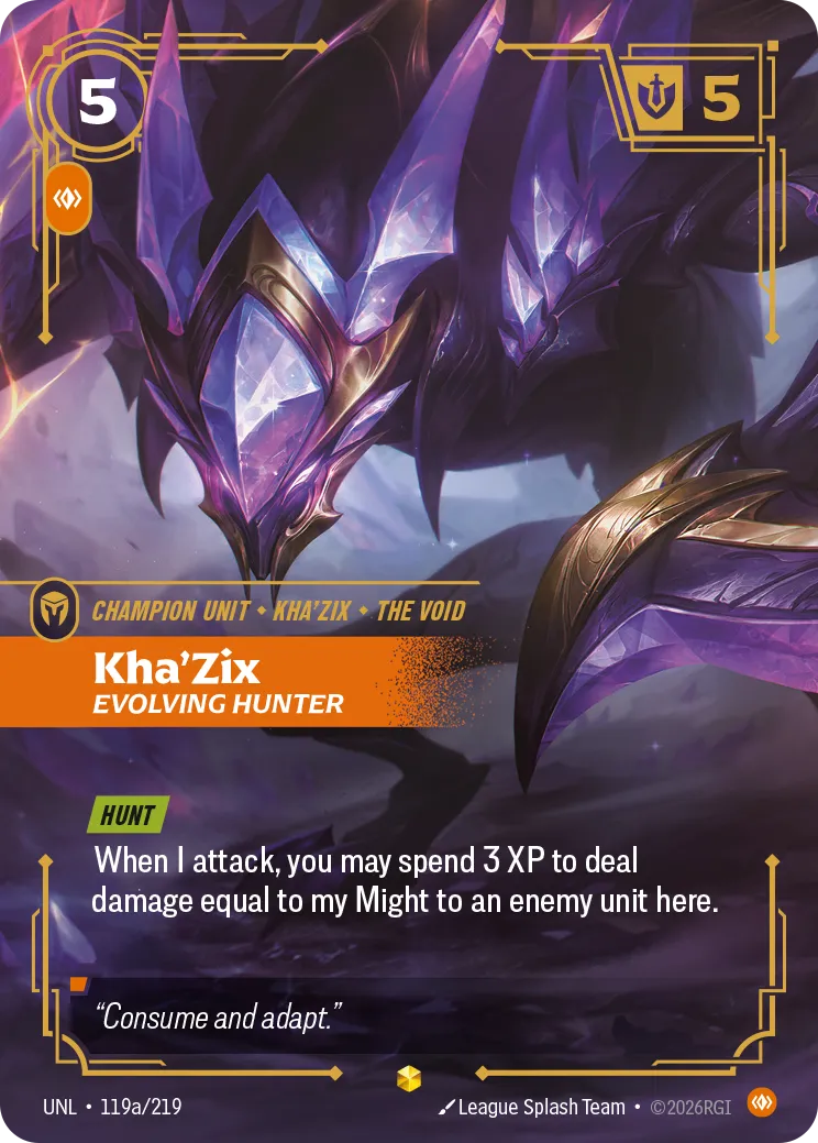 Kha'Zix - Evolving Hunter (Alternate Art) — Unleashed — Riftbound